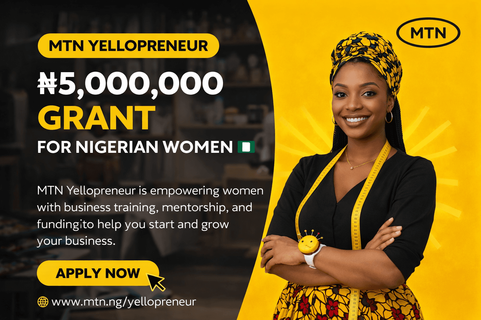 MTN Yellopreneur Grant 2026